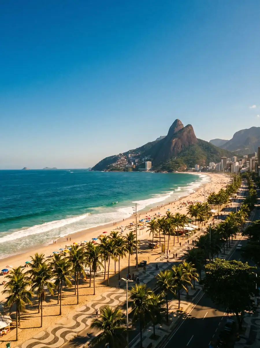 Costa de Río de Janeiro con el cerro del Pan de Azúcar